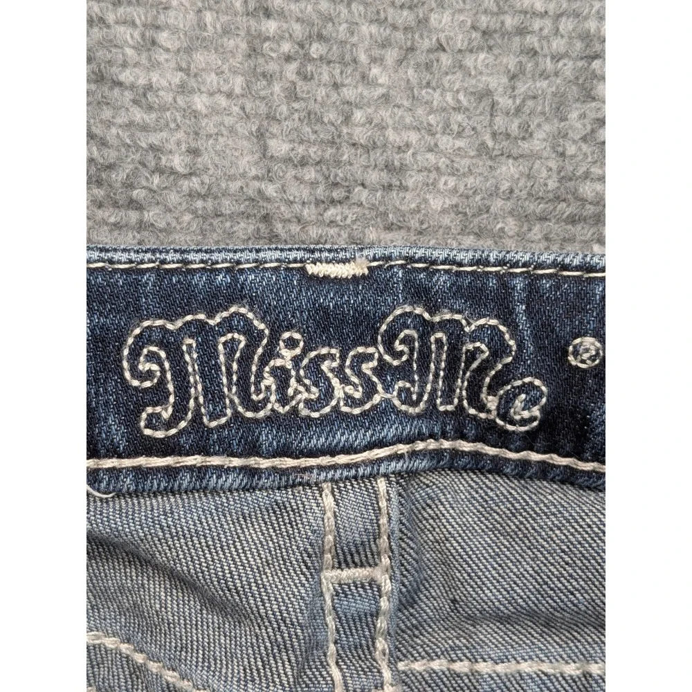 Miss Me Girls‎ Size 14 Blue Denim Ankle Skinny Patchwork Jeans Preppy Fall